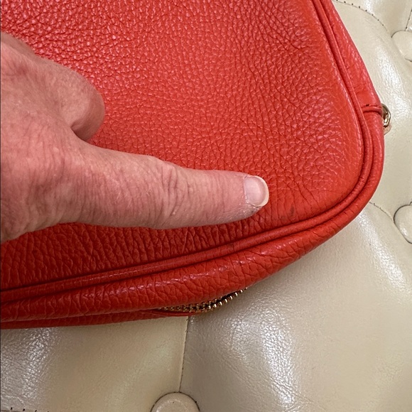 Vera Pelle genuine leather Orange Crossbody Bag - Picture 13 of 13